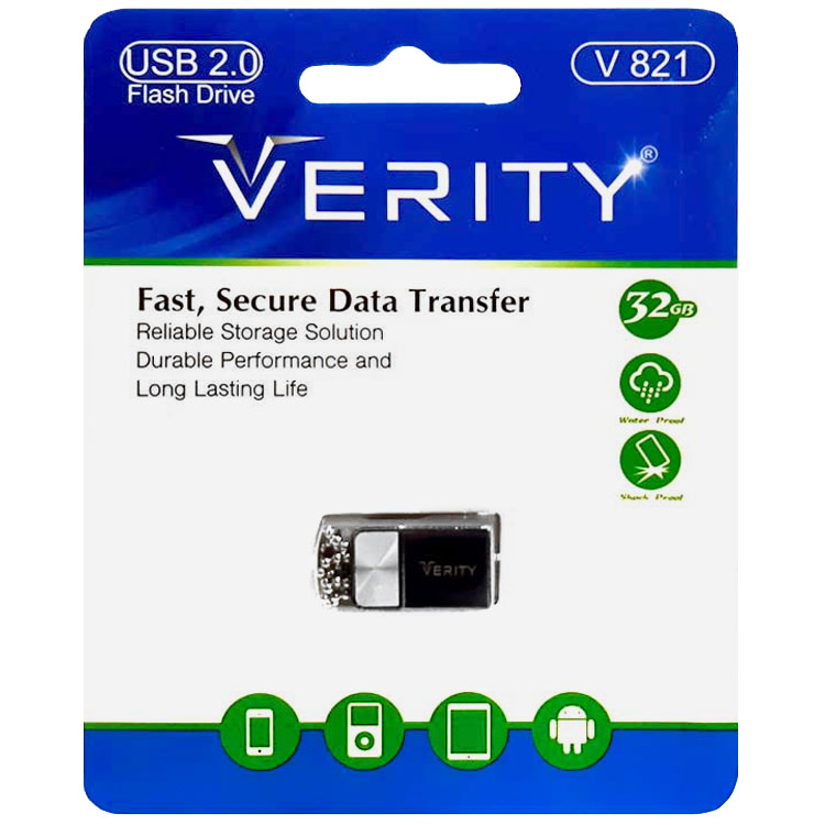 فلش مموری وریتی مدل V821 USB 2.0 ظرفیت 32 گیگابایت