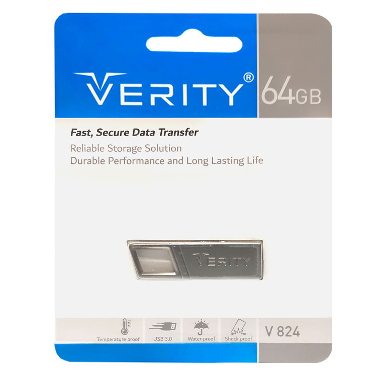فلش مموری وریتی مدل V824 USB 2.0 ظرفیت 64 گیگابایت